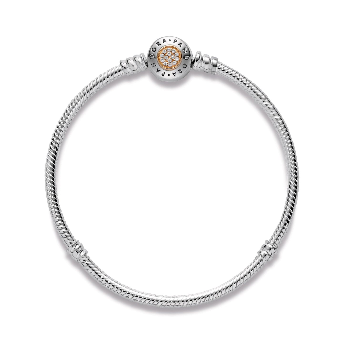 Pandora Moments Logo Clasp Snake Chain Bracelet